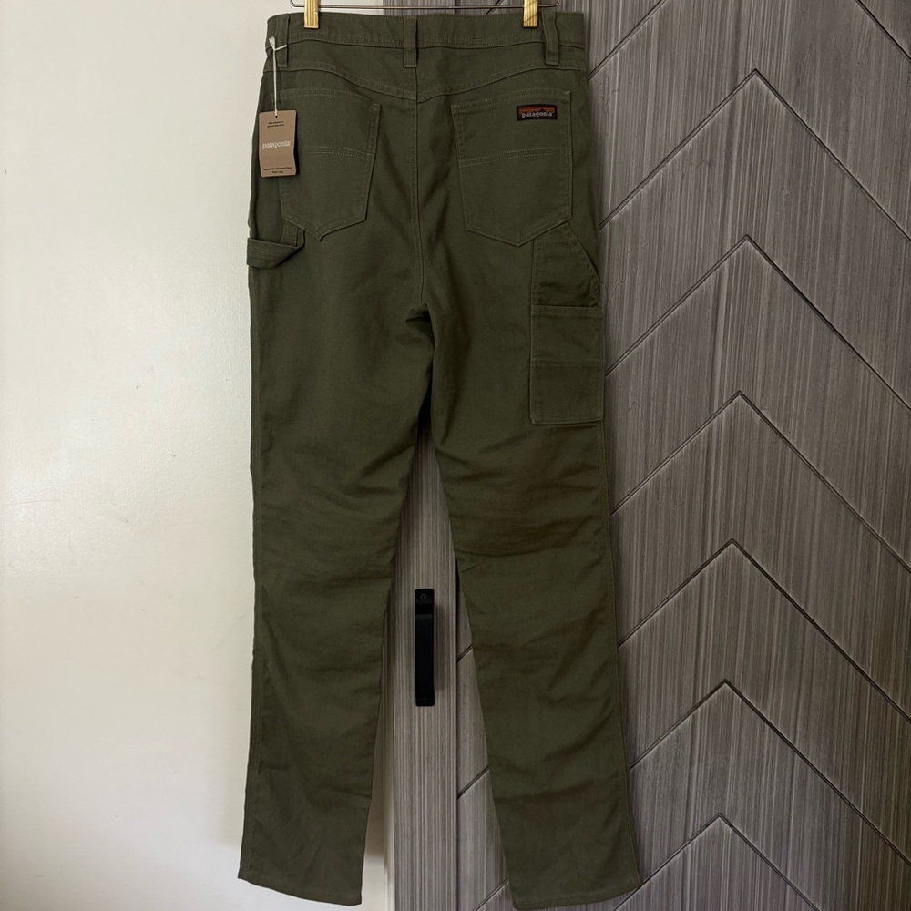NWT Patagonia Worn Wear Slim All Seasons Hemp Pants Olive Green Size 10 Long - Picture 6 of 16